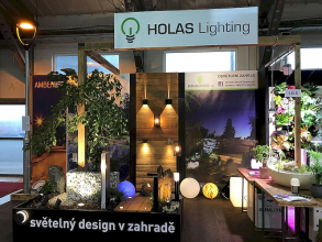 Stánek HOLAS Lighting na veletrhu FOR GARDEN 2019 