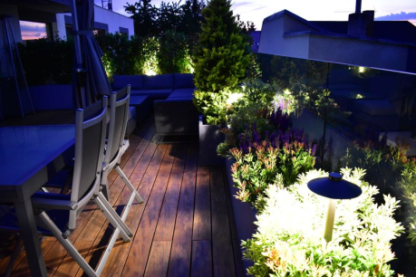 Osvětlení střešní terasy 12V zahradní osvětlení 